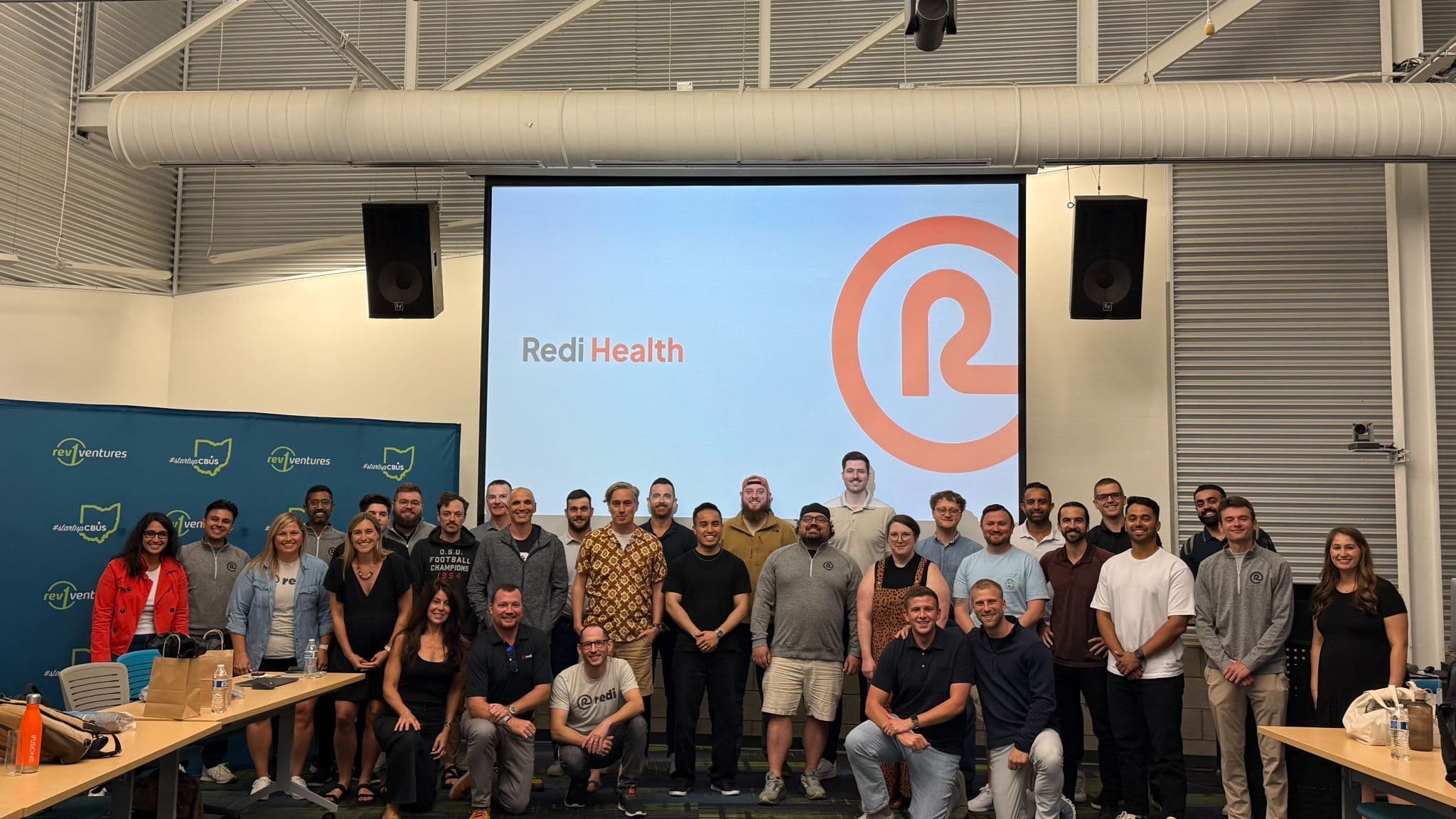 The Redi Health team gathered together at Rev1 Ventures