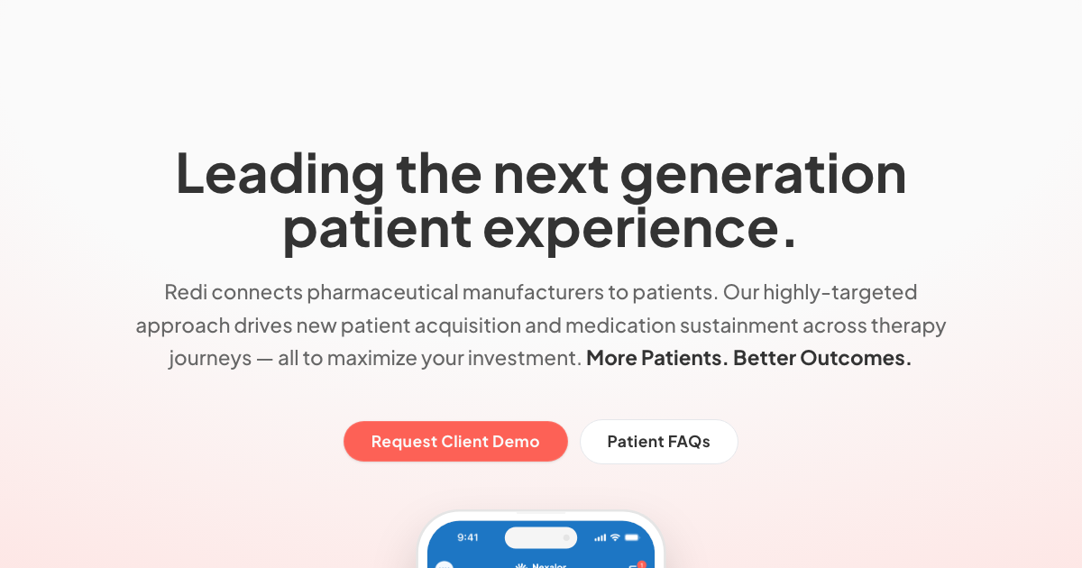 Redi Health Redi Health | Patient Access & Support Platform for Life Sciences
